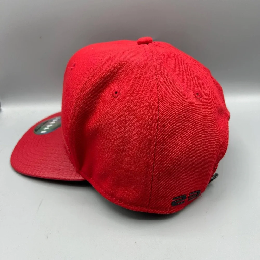 Air Jordan 23 Hat Men Red Jumpman Snap Back Cap Cow Leather Brim
